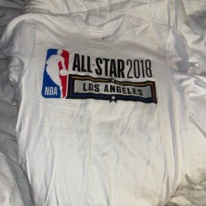 Majestic White Graphic T-Shirt with Red & Navy Logo